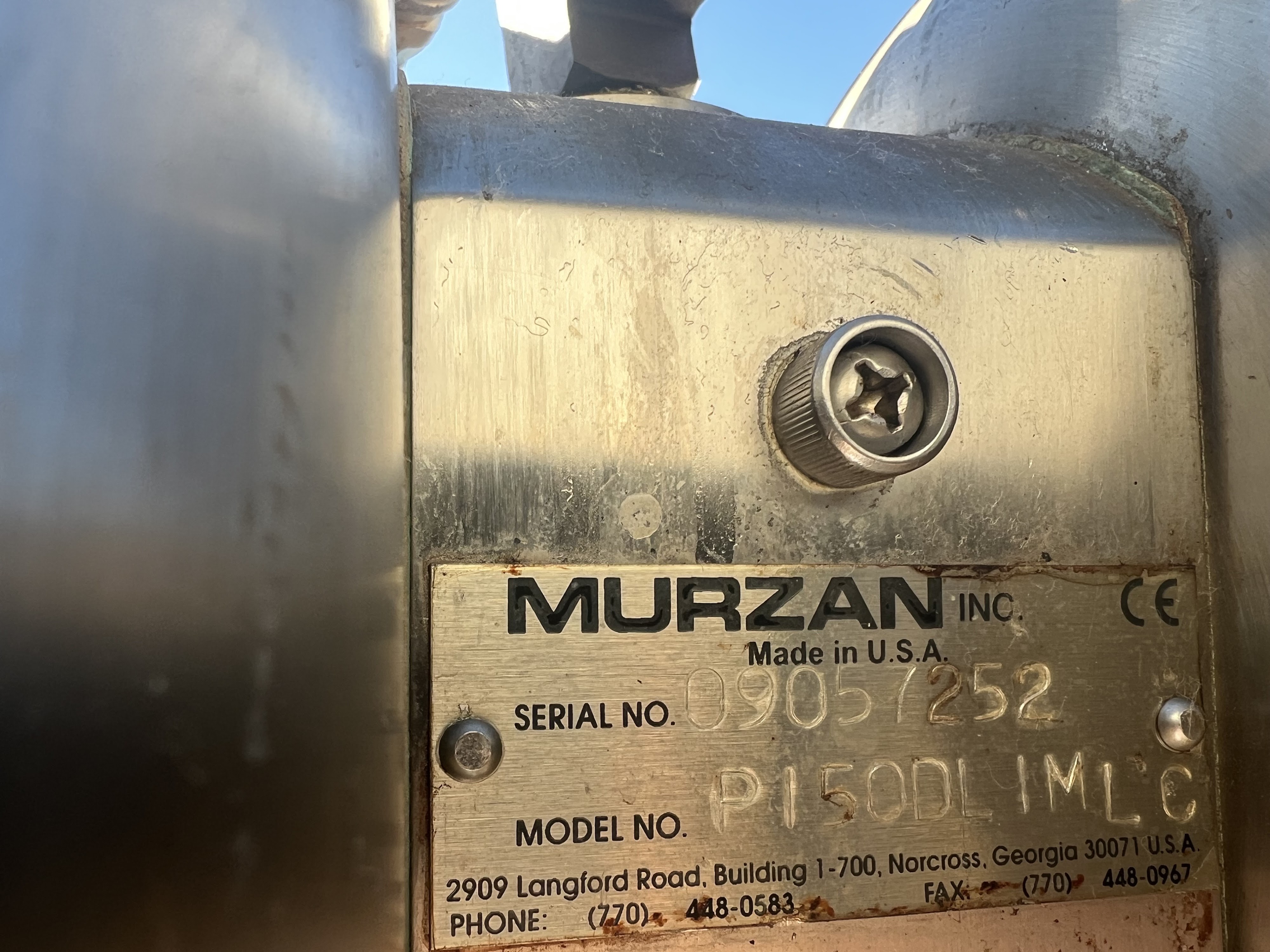 Used Murzan SS Diaphragm Pump