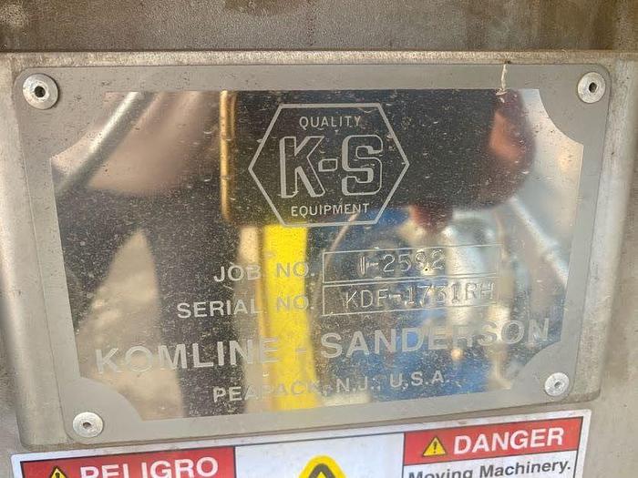 Used K-S Rotary Drum Vacuum Filter