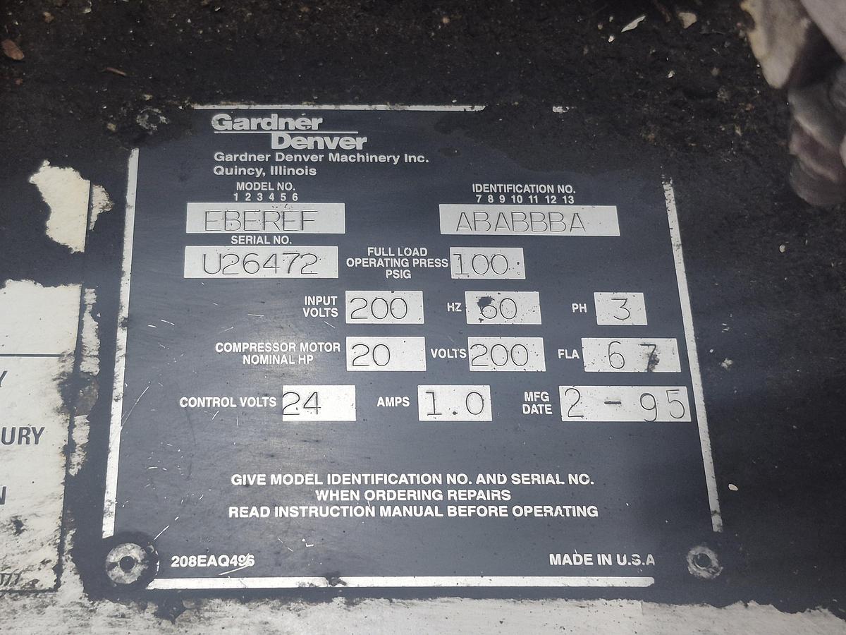 Used Gardner Denver Electra-Screw Air Compressor