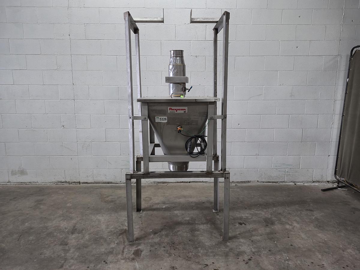 Used  Flexicon Bulk Material Feed Hopper and Intake Station