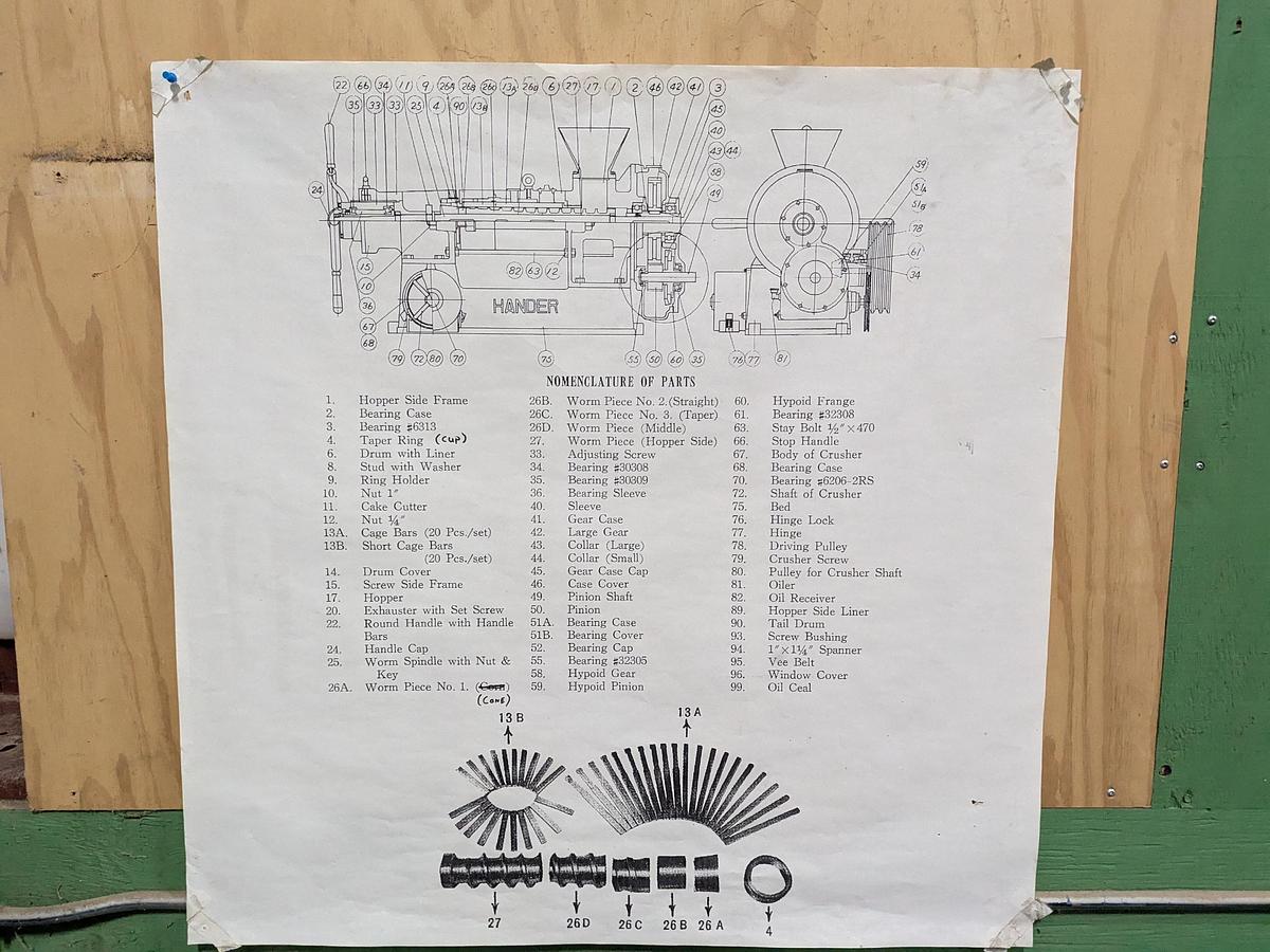 Used Hander Screw Press with Parts