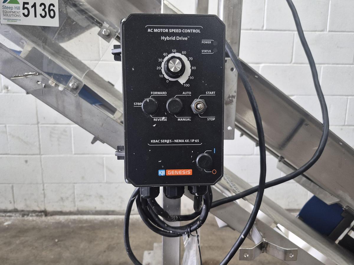 Used Incline Conveyor with Hopper