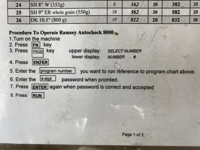 Used Ramsey Icore Autocheck 8000 System