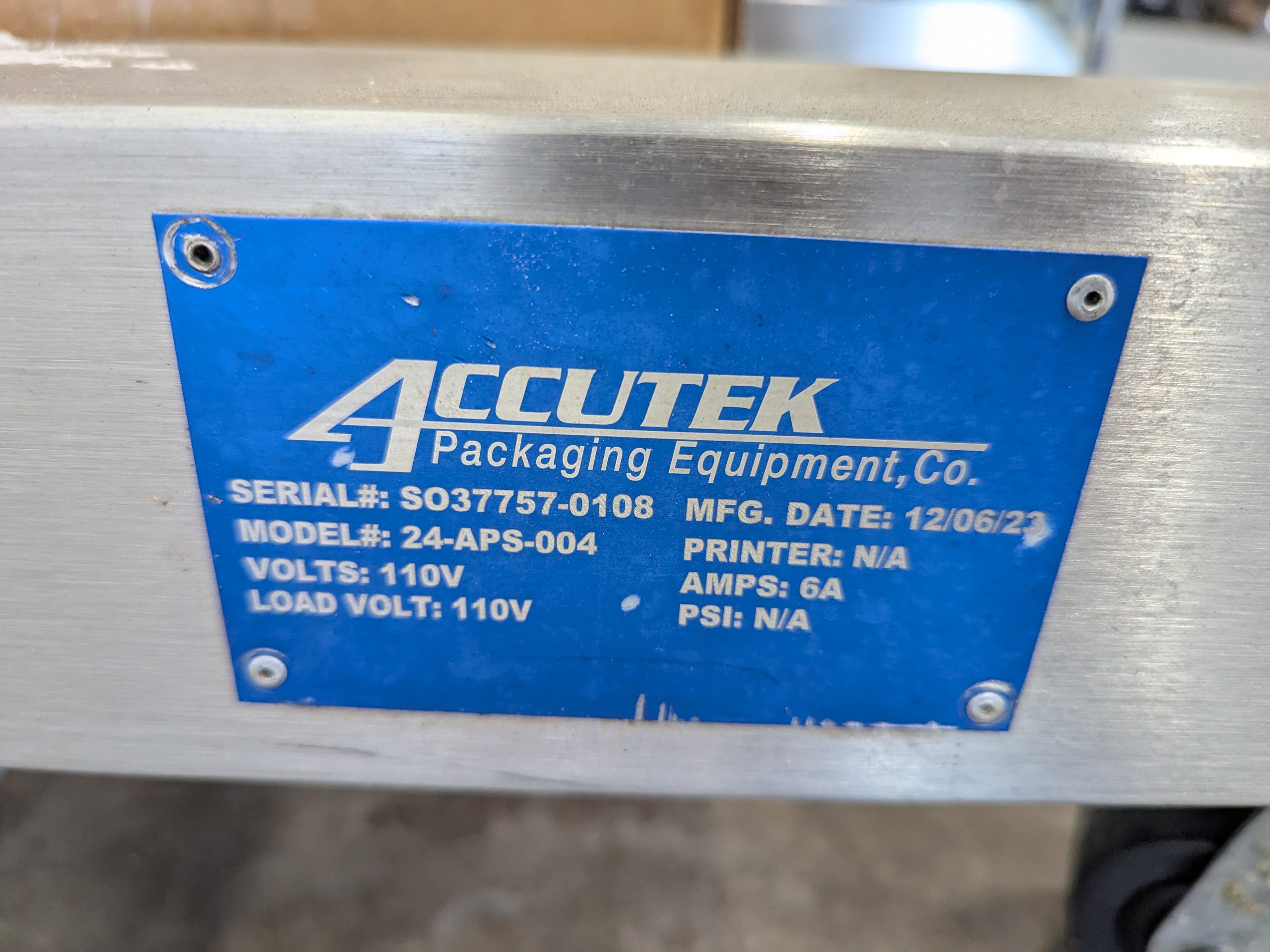 Used Accutek Labelette Tamper Evident Seal Applicator 