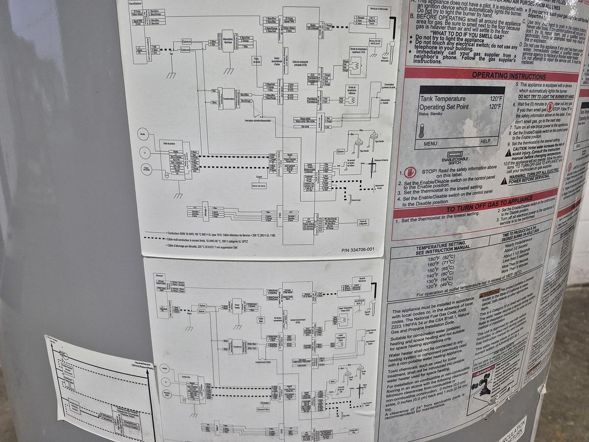 Used A.O. Smith Cyclone MXi Gas Water Heater