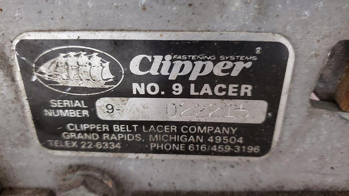 Used Clipper Mechanical Belt Lacers No. 9 & No. 12