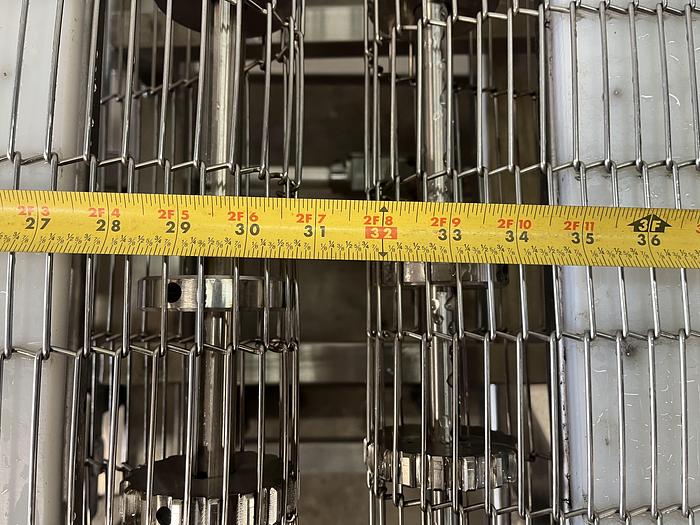 Used Three-Section Wire Conveyor with Rails