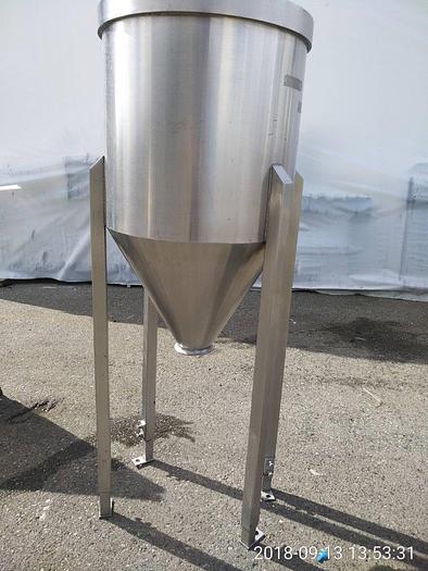 Used 35 Gallon Cone Bottom Vertical Tank