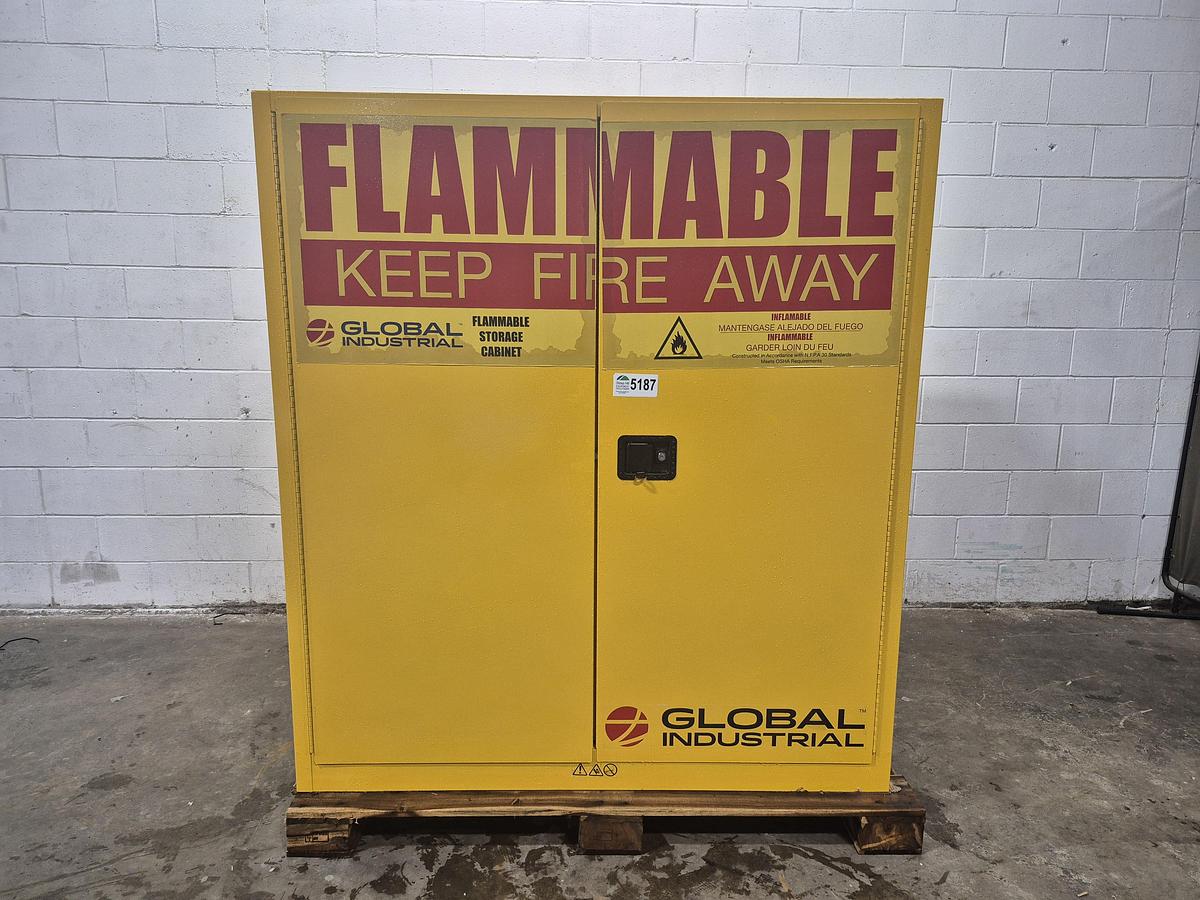 Used Global Industrial Flammable Liquid Storage Cabinet