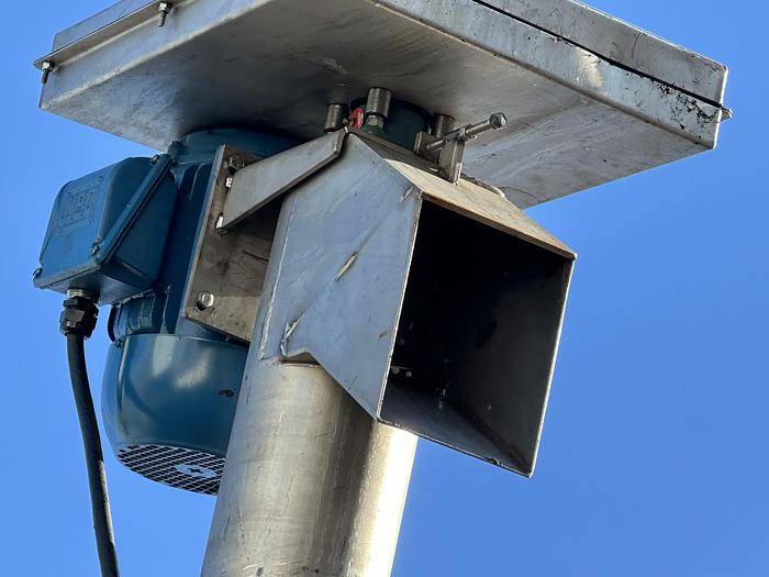 Used Incline Auger Conveyor with Hopper