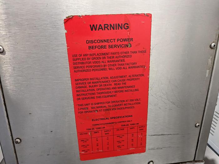 Used Groen TBD-40 Jacketed Tilt Kettle