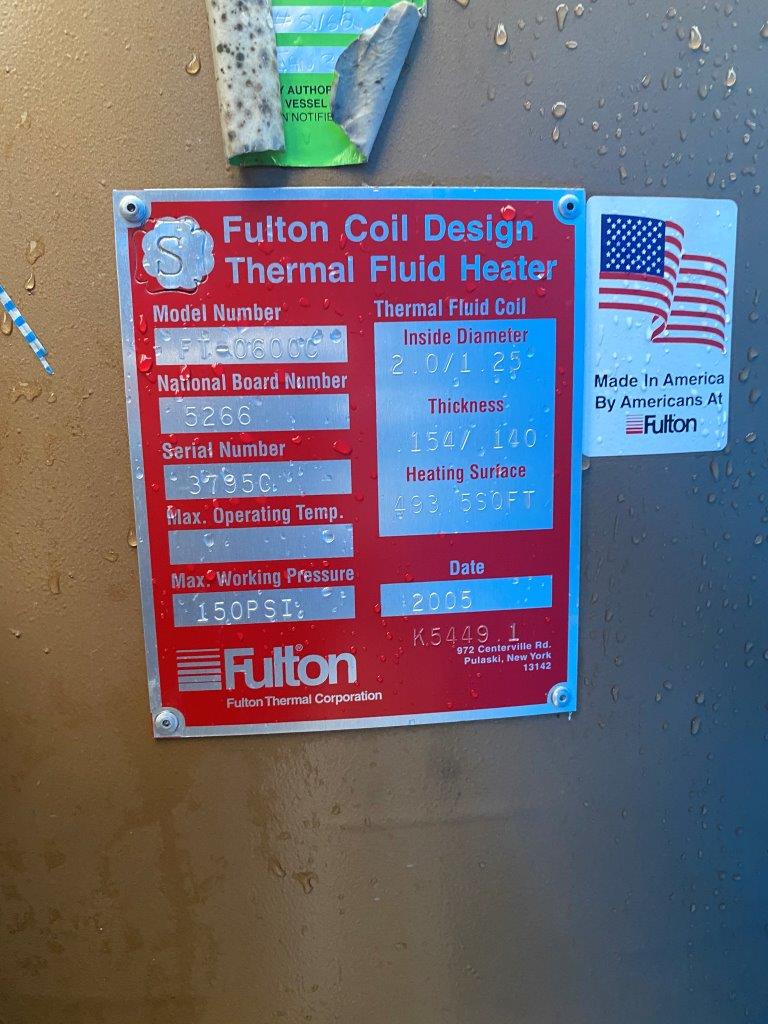 Used Fulton FT-0600C Thermal Fluid Heater