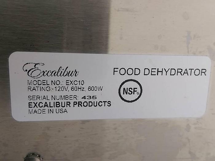 Used Excalibur Food Dehydrator Model EXC10