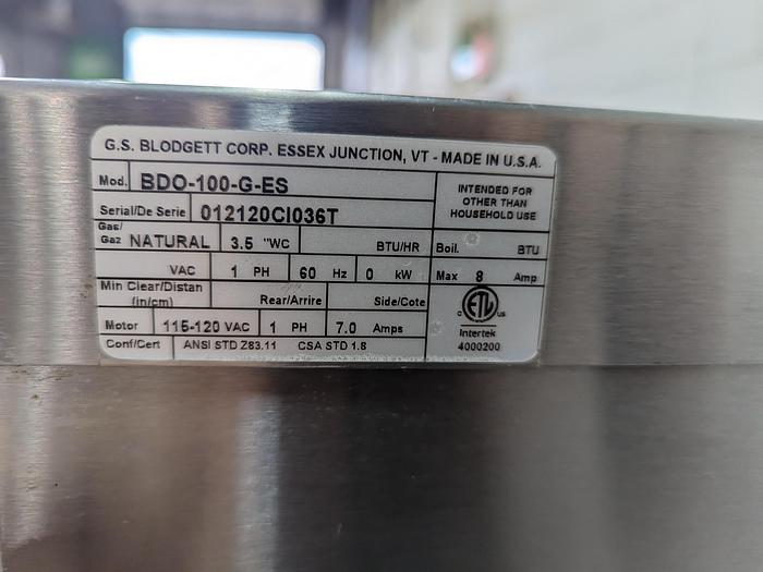 Used Blodgett Double-Stack NG Convection Ovens