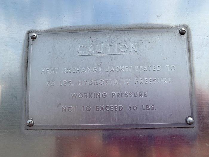 Used 1200 Gallon Jacketed Tank