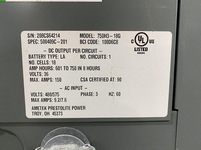 Used Ametek Battery-Mate 100 Charger