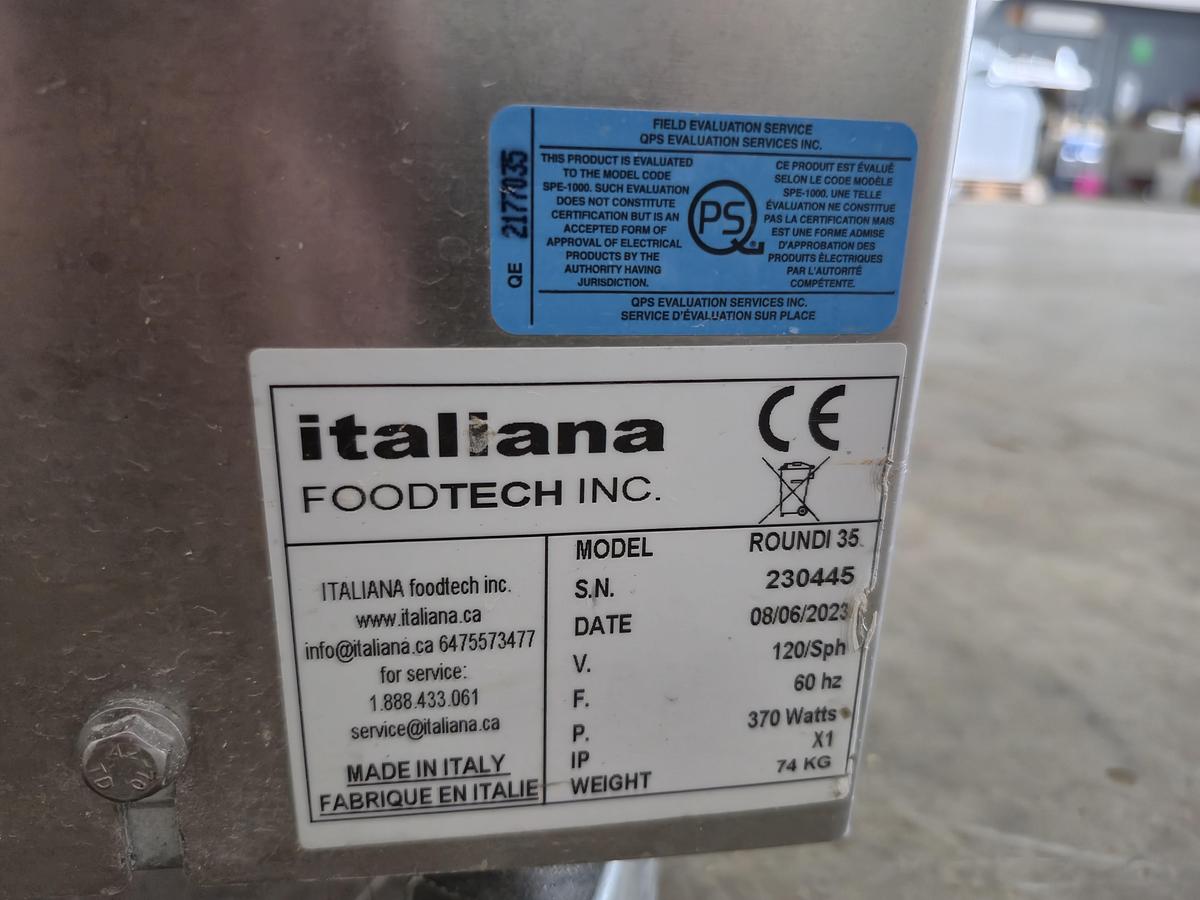 Used Italiana Foodtech Roundi 35 Dough Rounder