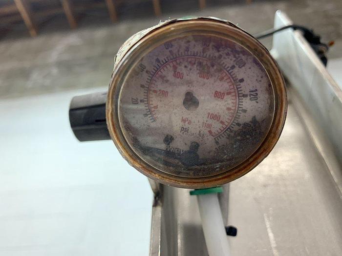 Used Pneumatic Press on Chain Conveyor