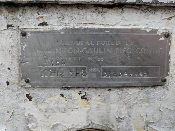 Used APV Gaulin KF12 Homogenizer