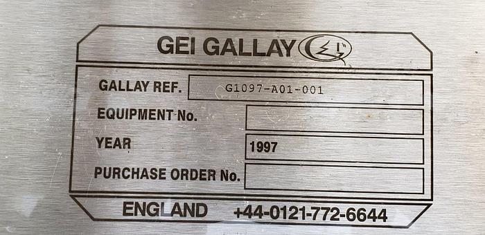 Used GEI Gallay Tote/Powder Tank