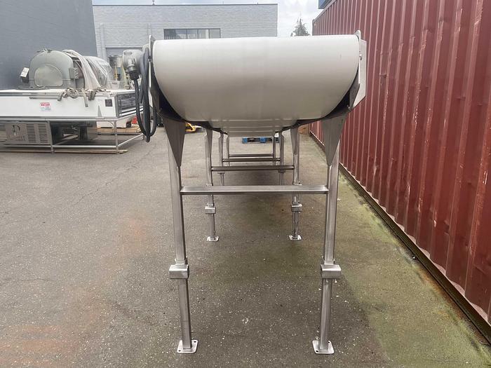 Used ABM 20'L Inclined Flat-Belt Conveyor