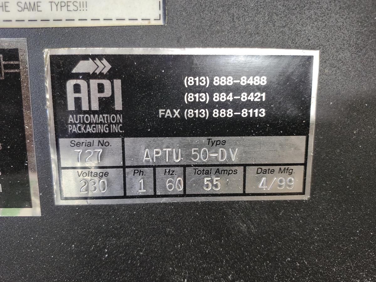 Used API APTU 50-DV Heat Shrink Tunnel