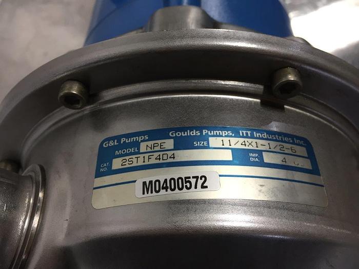 Used Goulds Centrifugal Pump 1.5 HP
