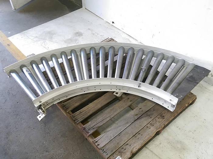 Used 42" diameter Curved Roller Conveyor