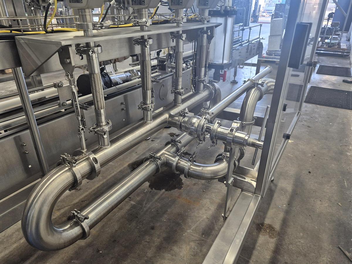 Used Pacific Inline Flow Meter Liquid Filling Machine