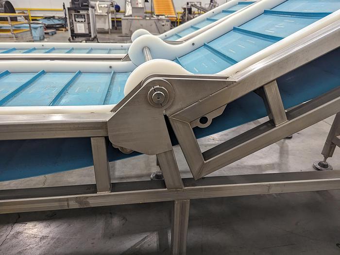 Used Andgar Adjustable Angle Dog Leg Conveyor