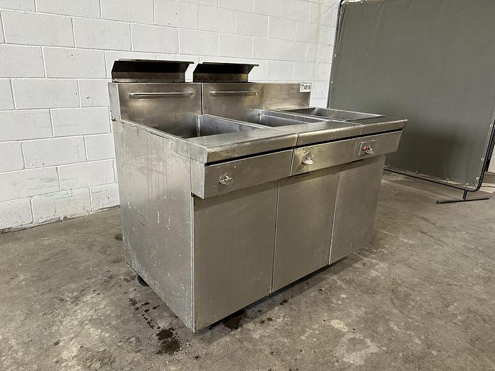 Used Quest Double Deep Fryer with Filtration
