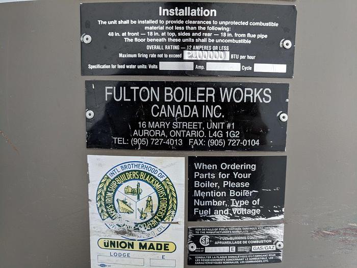 Used 50HP Fulton Boiler