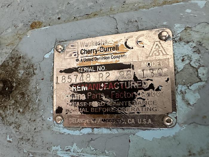 Used Waukesha Cherry-Burrell 130 PD Pump