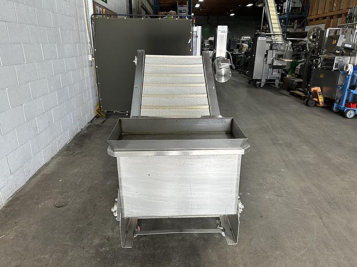 Used Incline Conveyor with Hopper