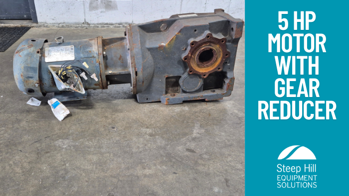 Used Marathon 5 HP Motor with Gear Reducer 