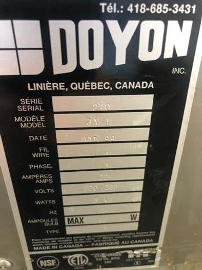 Used Doyon JA4 Electric Oven