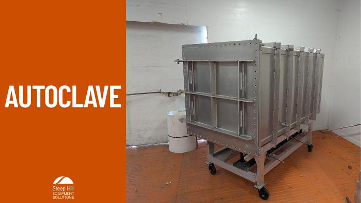 Used Custom Autoclave with Roll-Out Rack