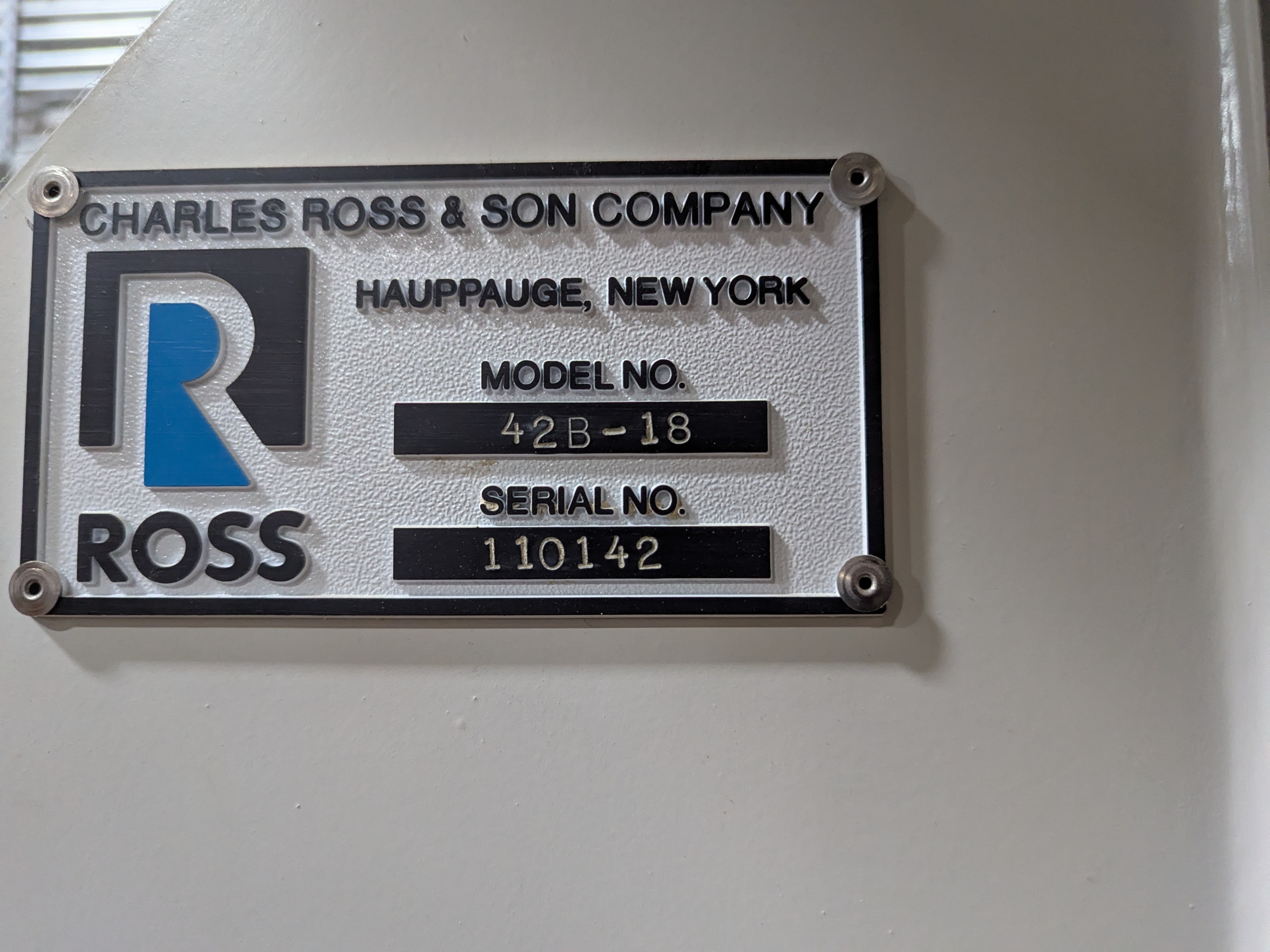 Used Ross Ribbon Blender
