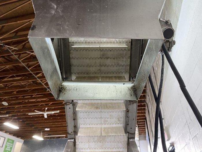 Used 8' Cleated Incline Conveyor
