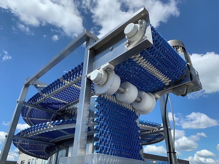 Used FMA 90'L Spiral Cooling Conveyor