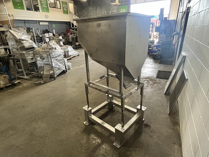 Used 9 CF Stainless Steel Hopper Tote