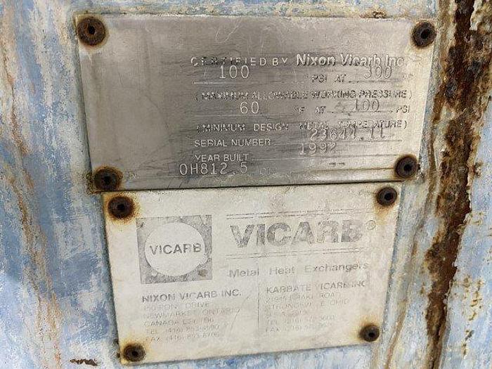 Used Vicarb Metal Heat Exchanger