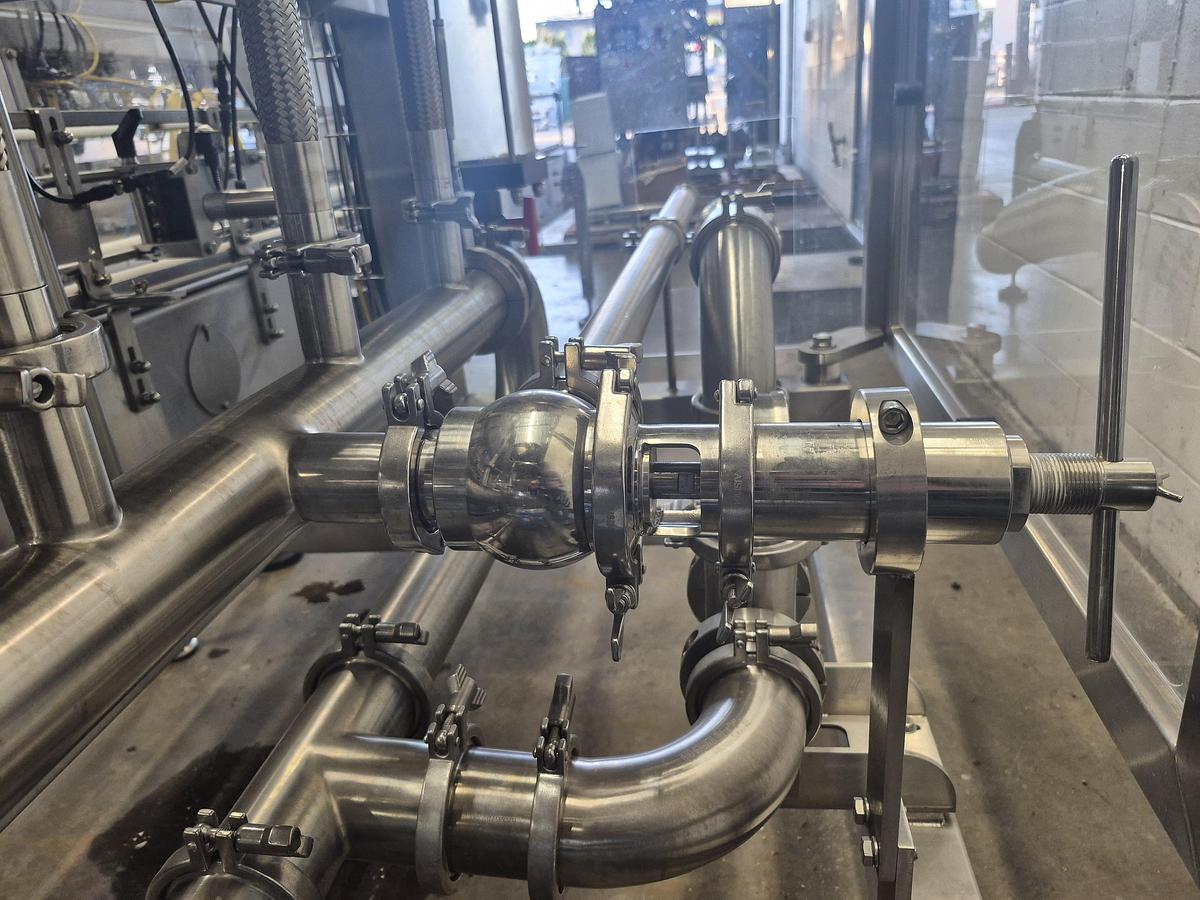 Used Pacific Inline Flow Meter Liquid Filling Machine