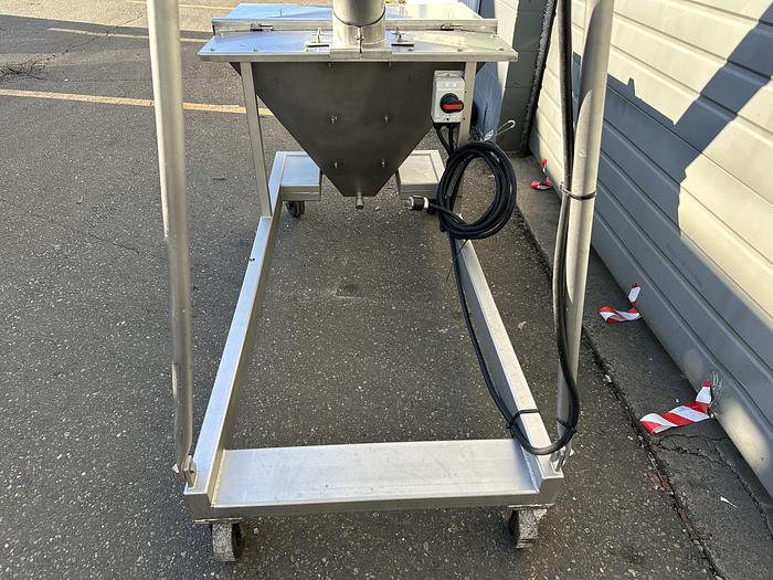 Used Incline Auger Conveyor with Hopper