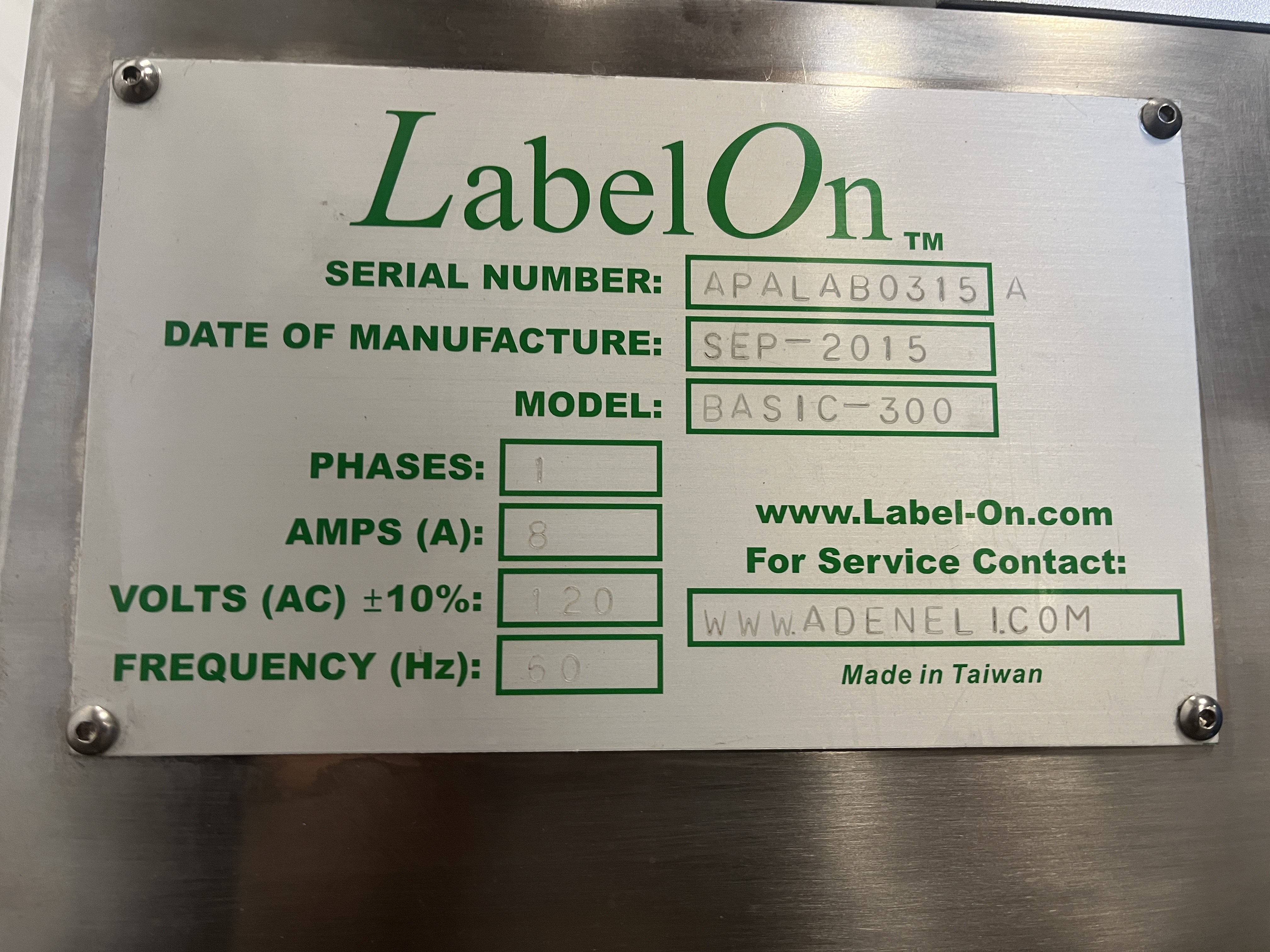 Used Label-on Basic 300 Labeling System