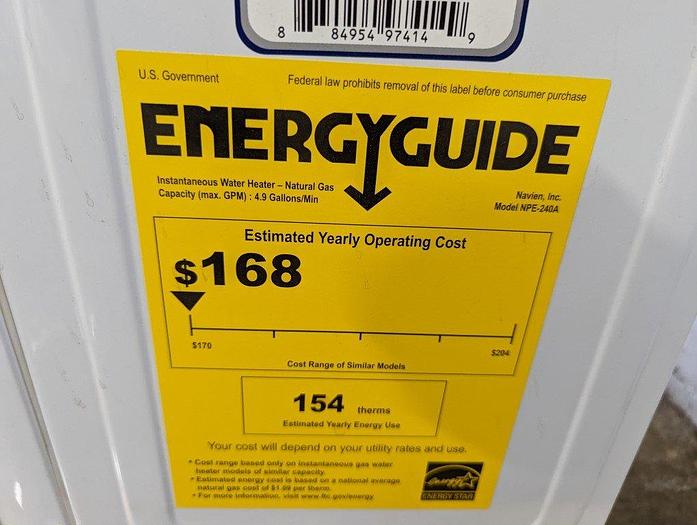 Used Navien NPE-240A Water Heater
