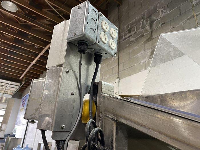 Used Incline Conveyor With Metal Detector & Scales