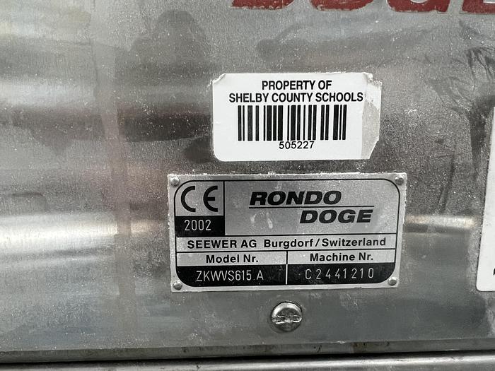 Used Rondo Smartline Bakery Die Cutting Line