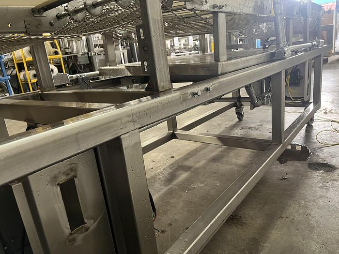 Used 114''L Three-Section Wire Conveyor