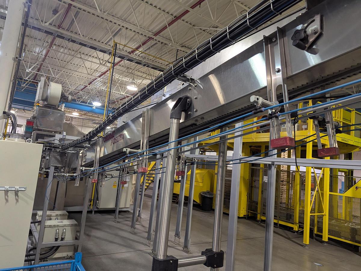 Used Posimat Bottle Silo and BI-N-35 Unscrambler